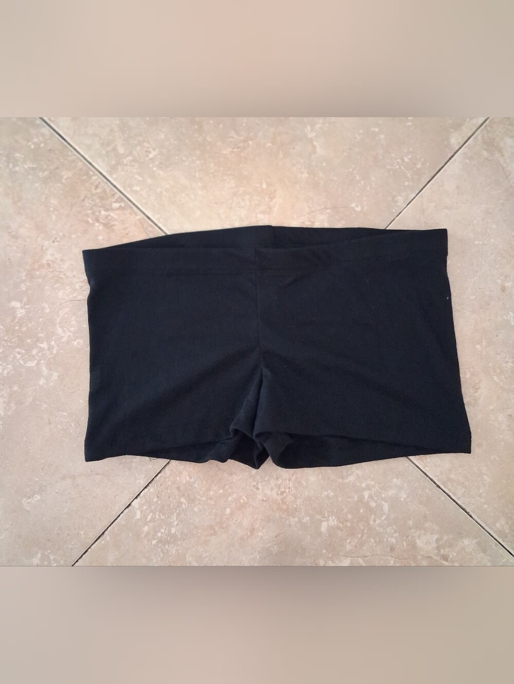 Los Angeles Apparel Black High-Waist Bike Shorts